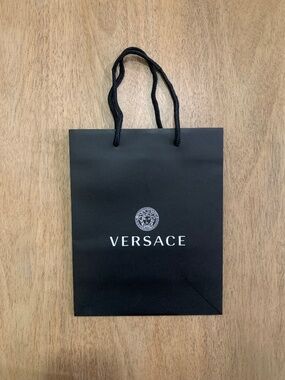 New Small Versace Black reusable Bag Gift bag